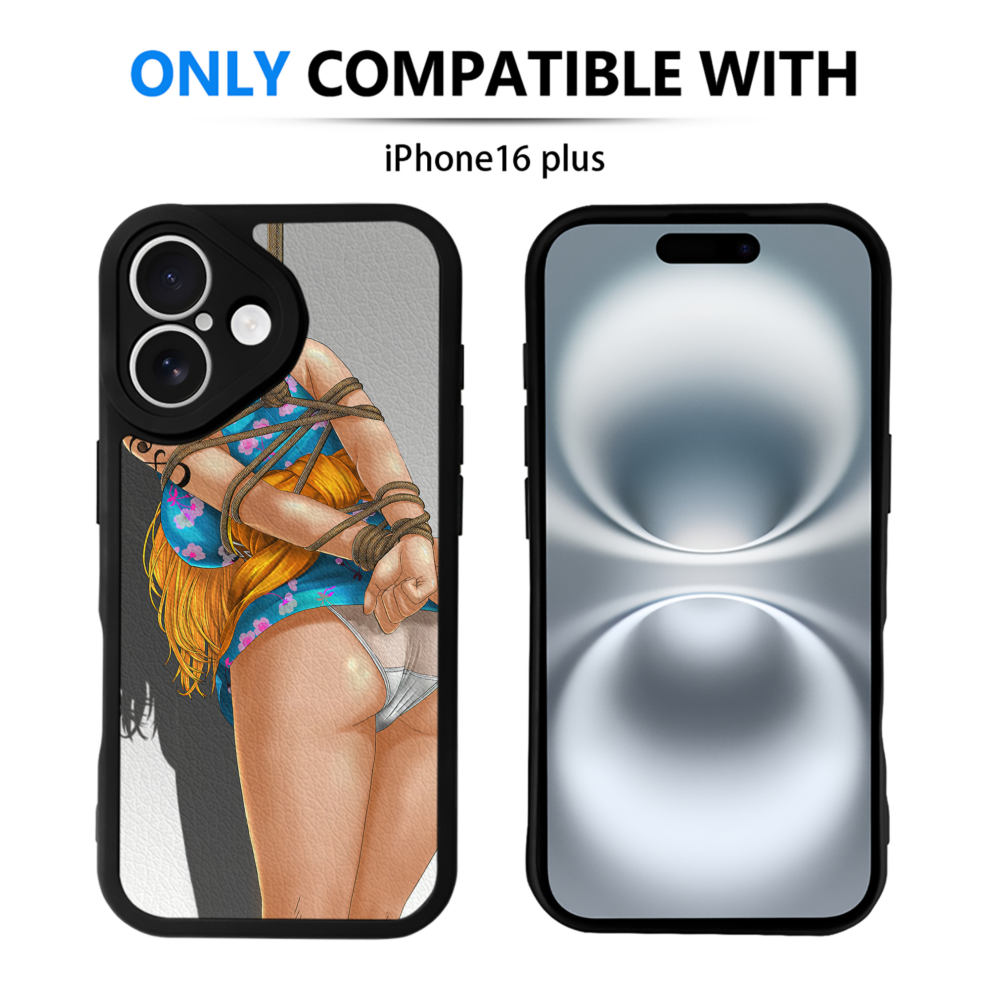 （画像用） ワンピース ONE PIECE 【iPhone 16シリーズ対応】シリコンスマホケース（レザー調） 材質：シリコン